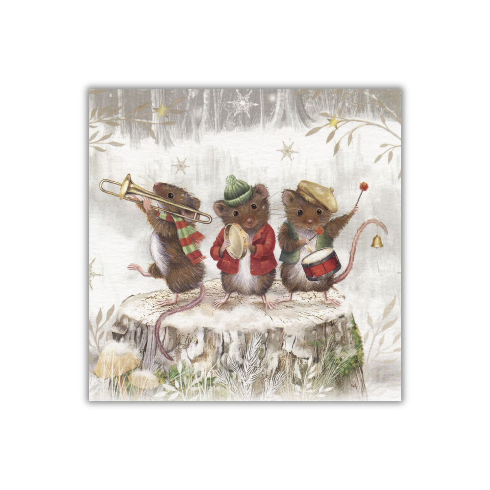 Musical Mice Christmas Cards - 8 Pack