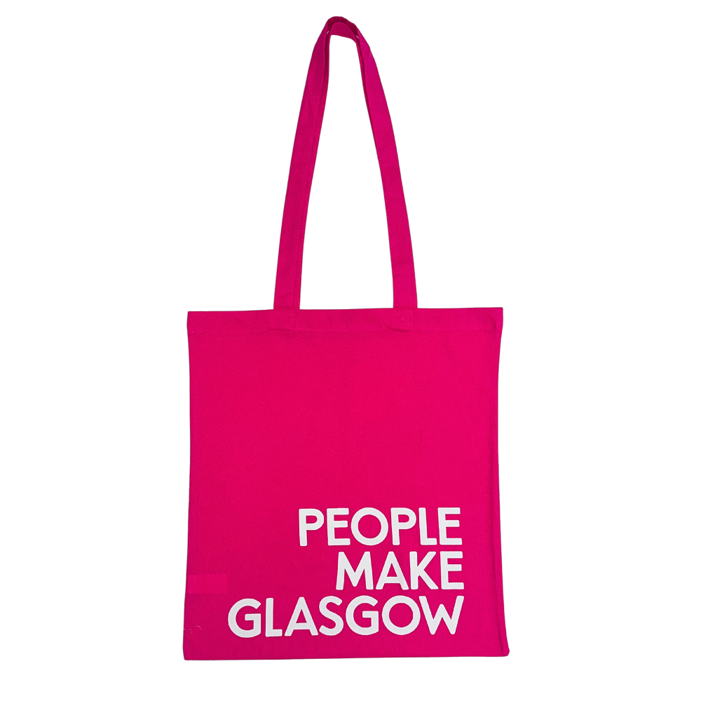 People Make Glasgow Pink Tote Bag