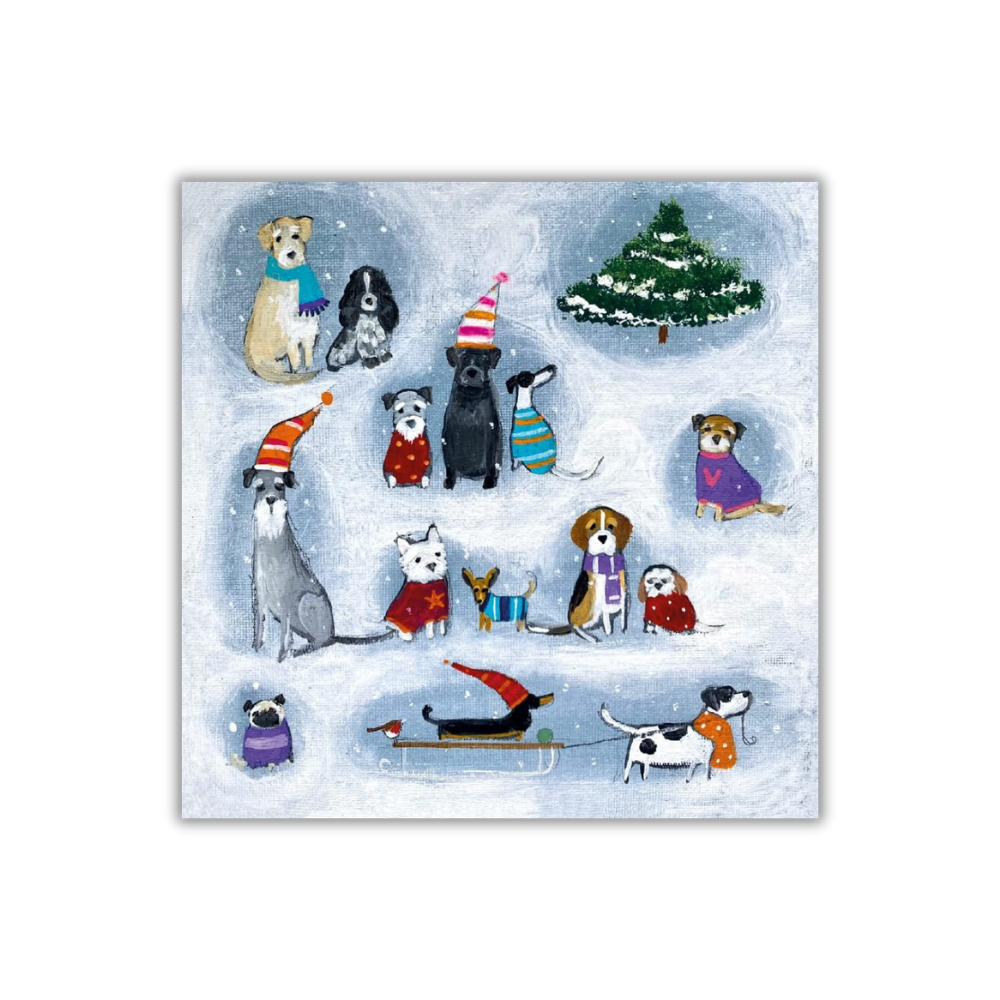 Pooches in the Snow Christmas Cards - 8 Pack