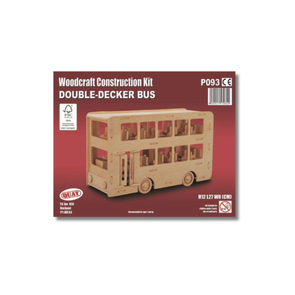 Double Decker Bus Woodcraft Construction Kit