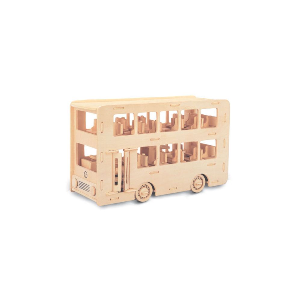 Double Decker Bus Woodcraft Construction Kit