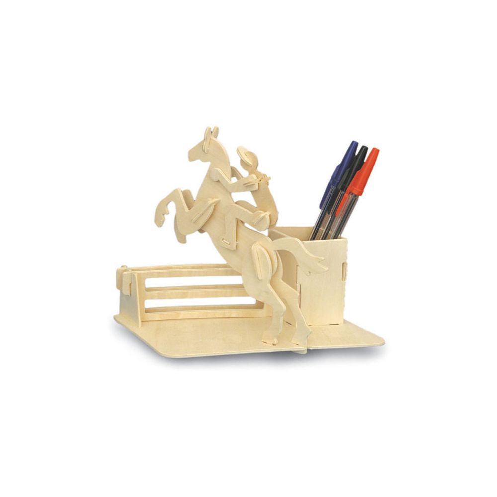 Horse Riding Pen Holder Woodcraft Construction Kit