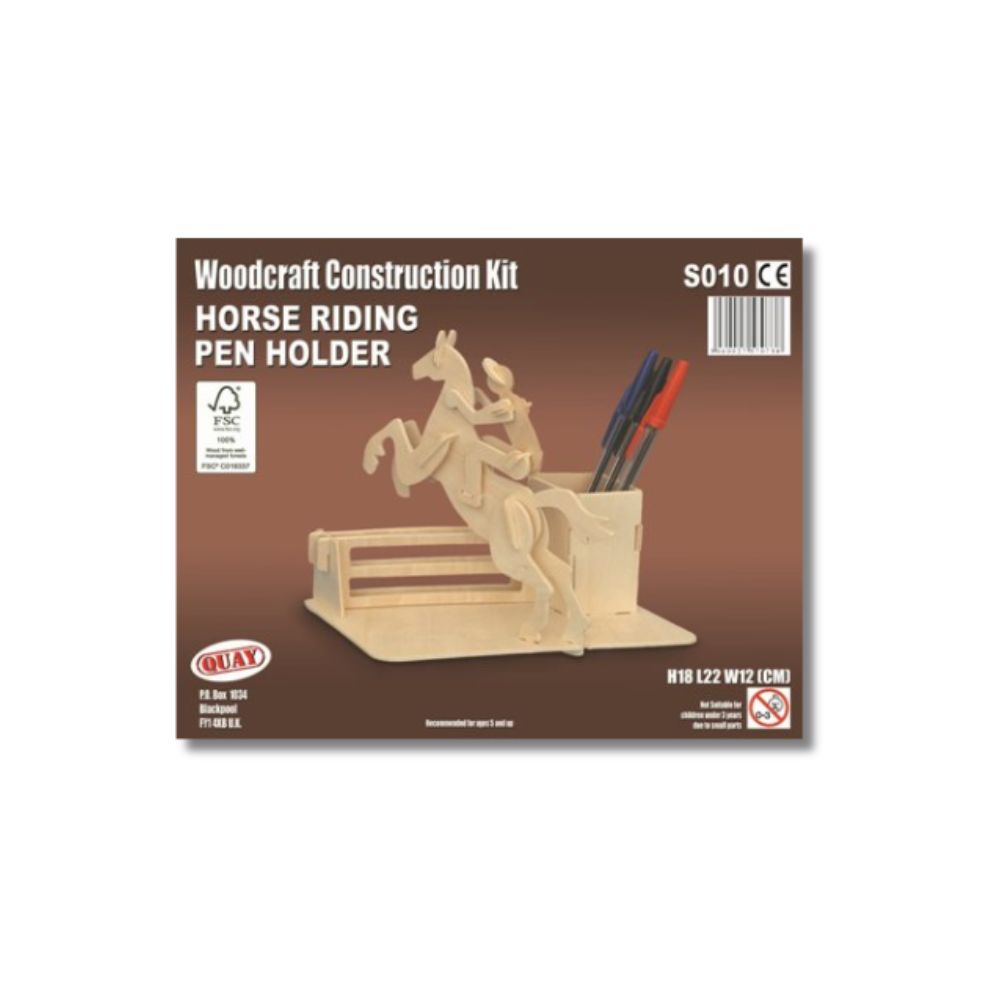 Horse Riding Pen Holder Woodcraft Construction Kit