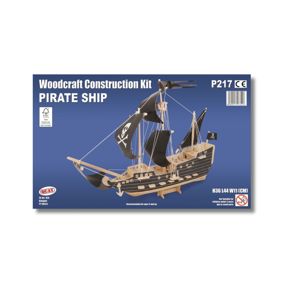 Pirate Ship Woodcraft Construction Kit