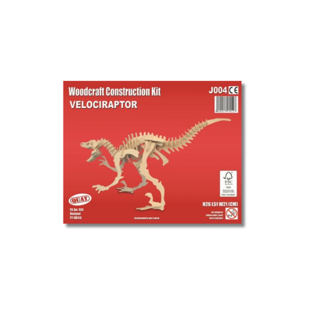 Velociraptor Woodcraft Construction Kit