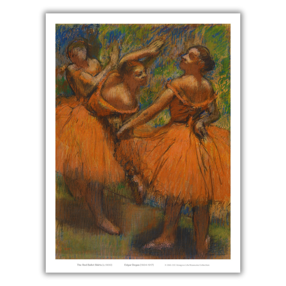 Edgar Degas: Red Ballet Skirts Print