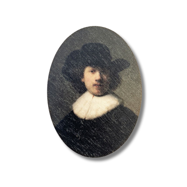 Rembrandt Self Portrait Wooden Magnet