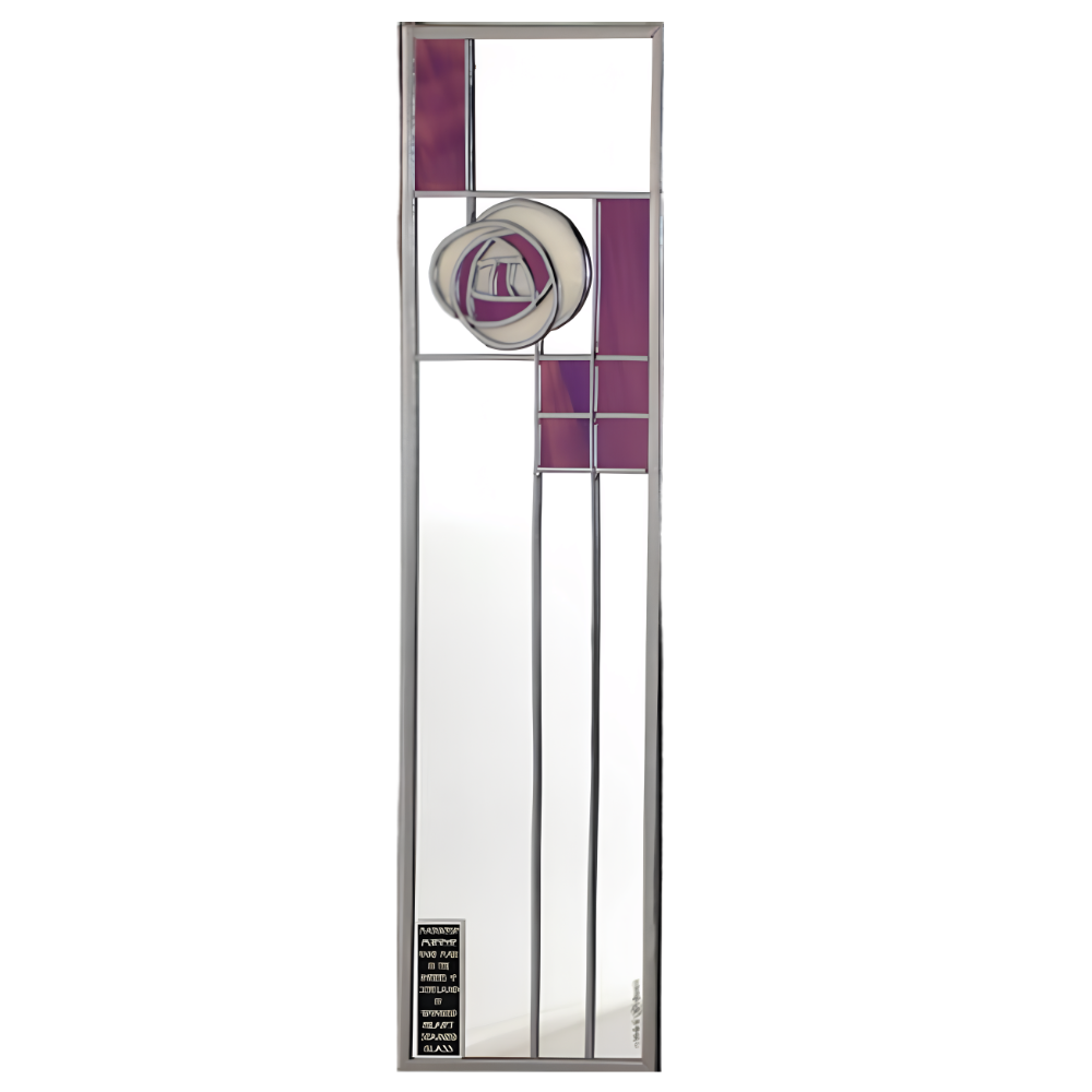 Mackintosh Rose & Lattice Mirror: Purple