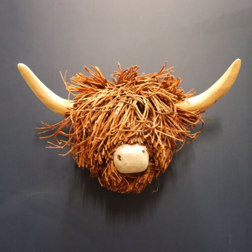 Highland Cow Wooden Wall Sculpture