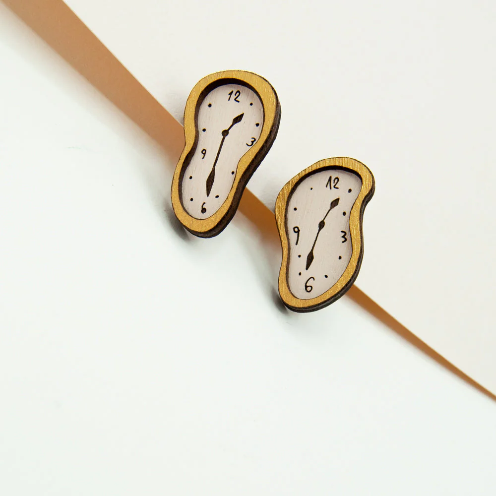 Soft Clock Stud Earrings