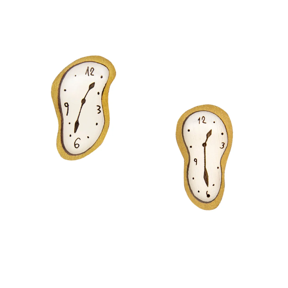 Soft Clock Stud Earrings