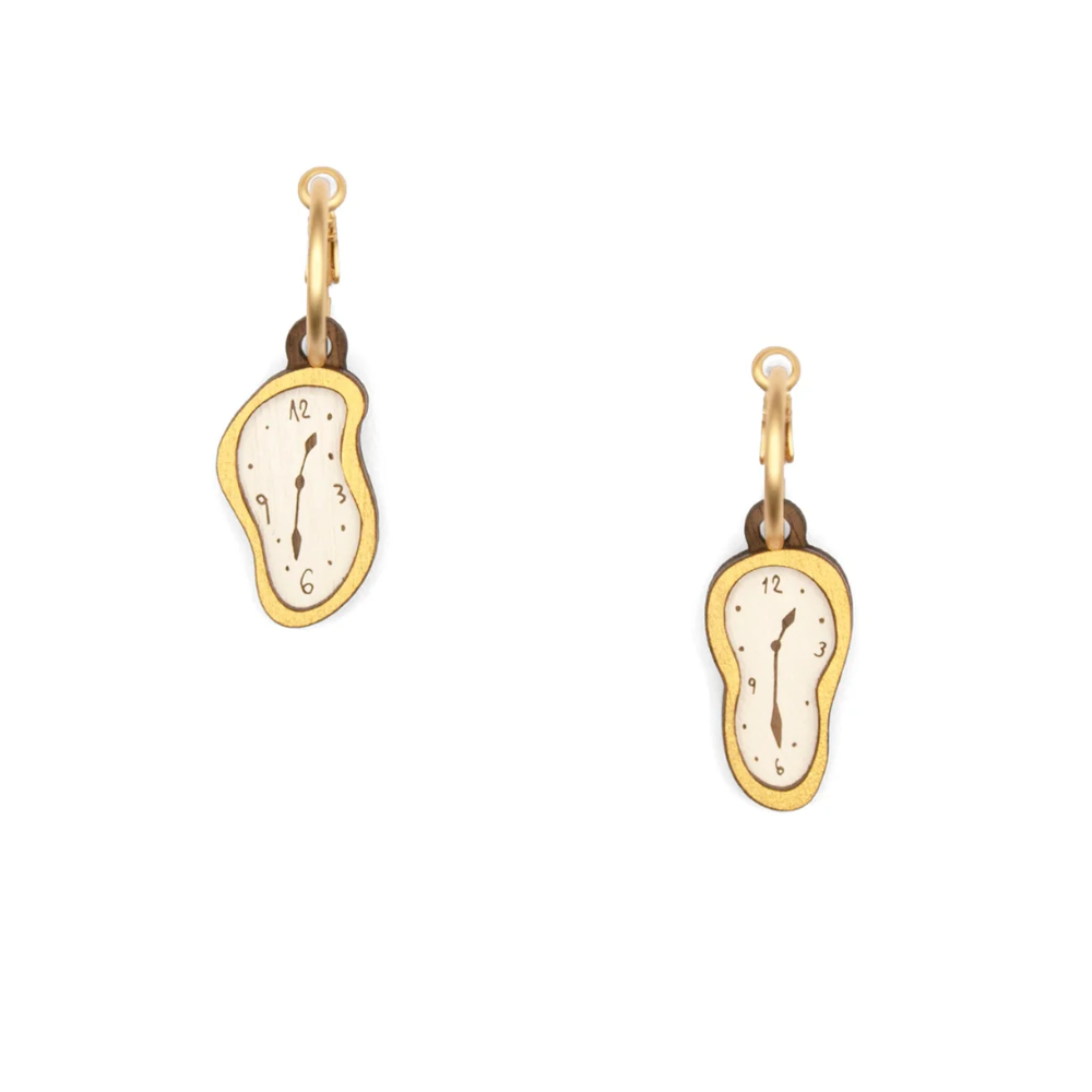 Soft Clock Hoop Earrings