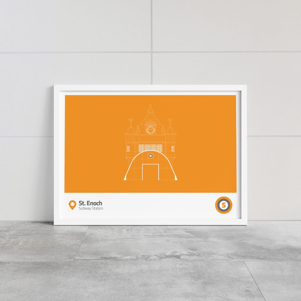 Glasgow Subway St. Enoch Print