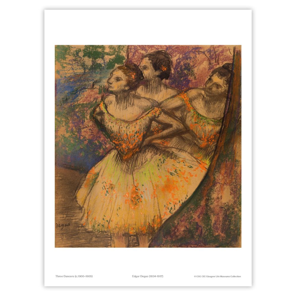 Edgar Degas: Three Dancers Print