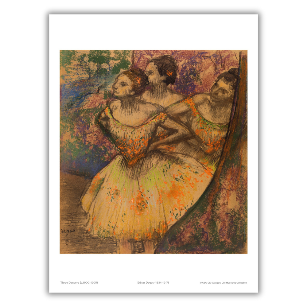 Edgar Degas: Three Dancers Print