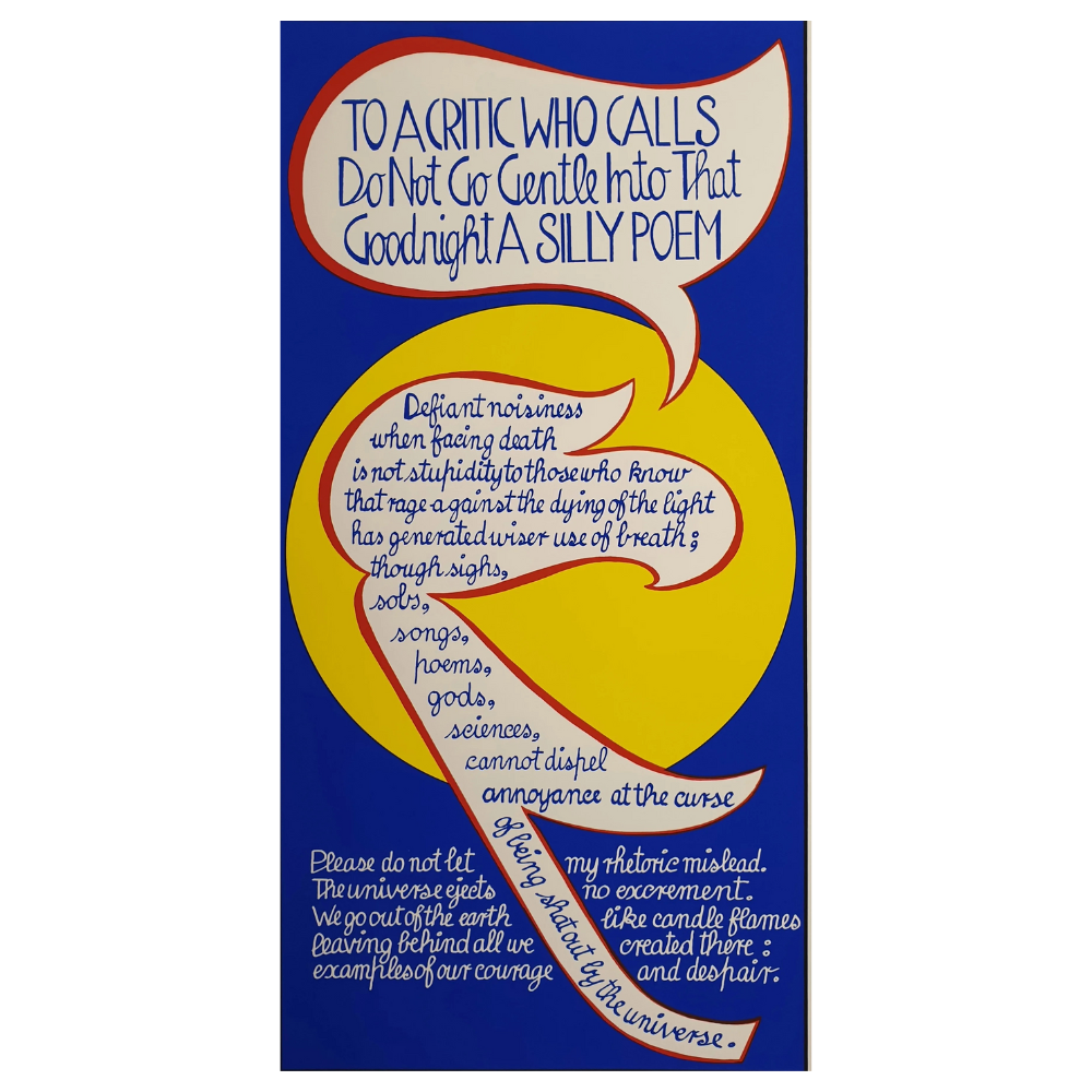 Alasdair Gray: To A Critic Hand Signed Limited Edition