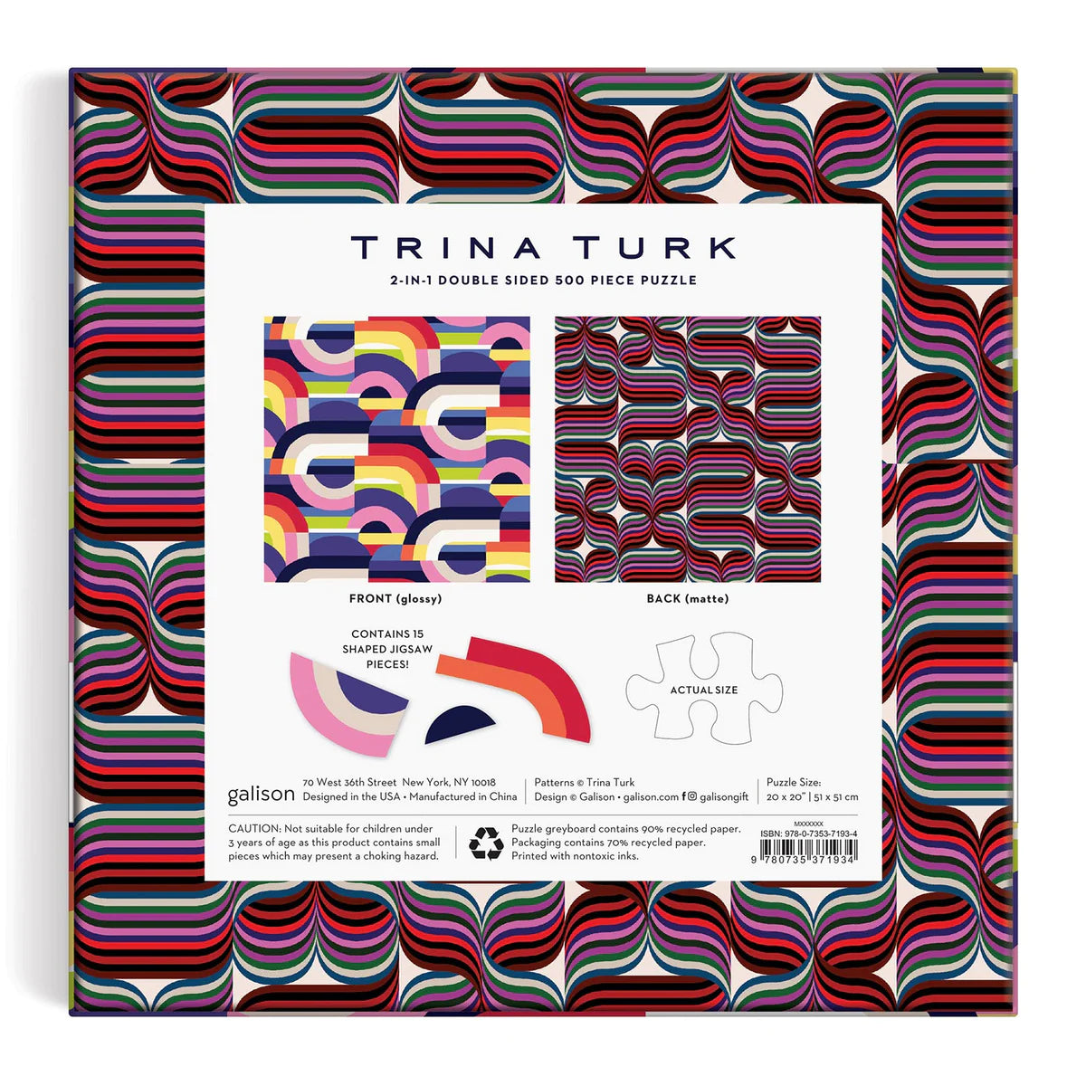 Trina Turk: 2 in 1 Double Sided 500 Piece Puzzle