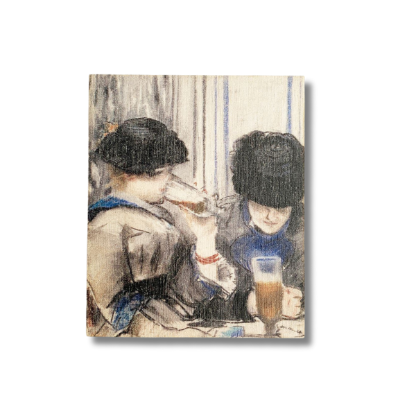 Women Drinking Beer Wooden Magnet