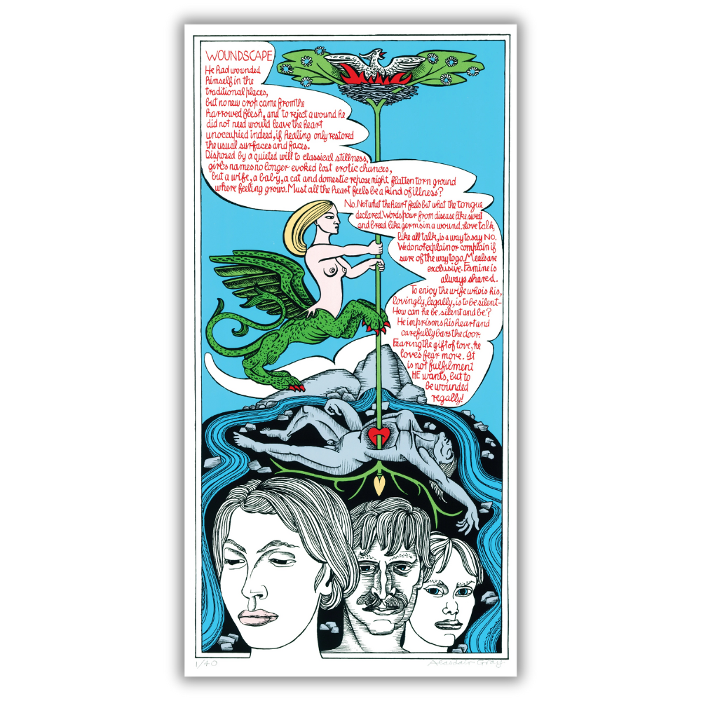 Alasdair Gray: Woundscape Hand Signed Limited Edition