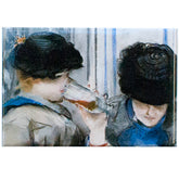 Women Drinking Beer Magnet