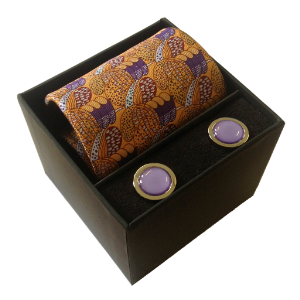 Charles Rennie Mackintosh Silk Tie and Cufflinks Set