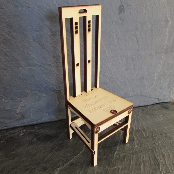 Charles Rennie Mackintosh Ingram Chair A5 Card
