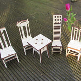 Charles Rennie Mackintosh Table and Chairs Set