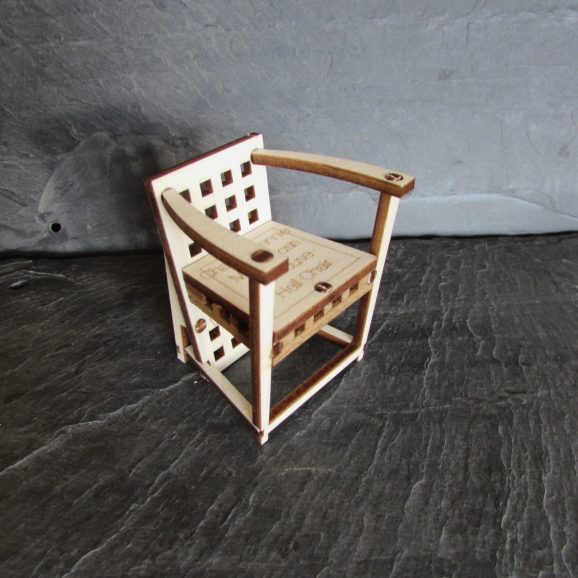 Charles Rennie Mackintosh Hill House Hall Chair Card