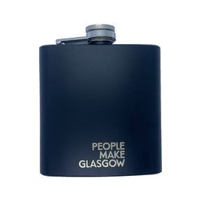 People Make Glasgow Black Hip Flask