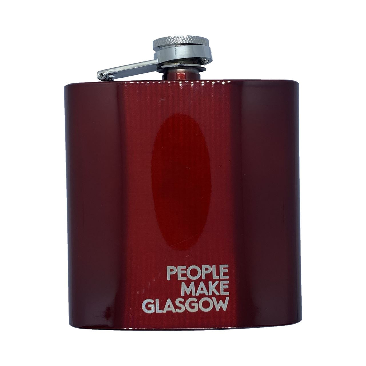 People Make Glasgow Red Hip Flask