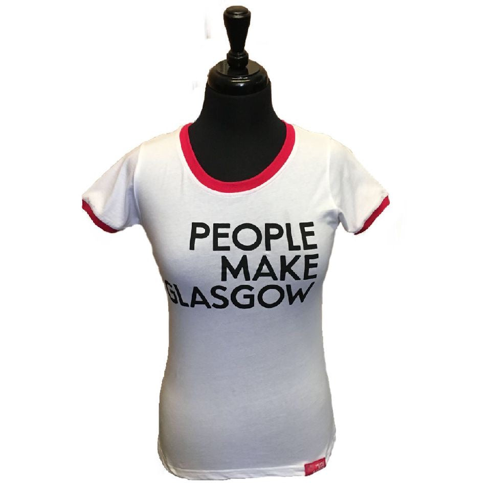 People Make Glasgow Ladies Ringer T-Shirt