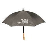 People Make Glasgow Black Umbrella