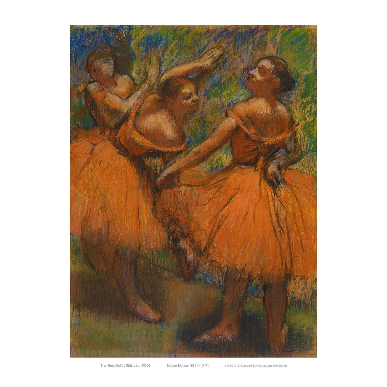 Edgar Degas: Red Ballet Skirts Print