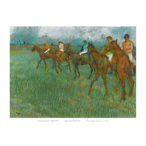 Edgar Degas: Jockeys in the Rain Print
