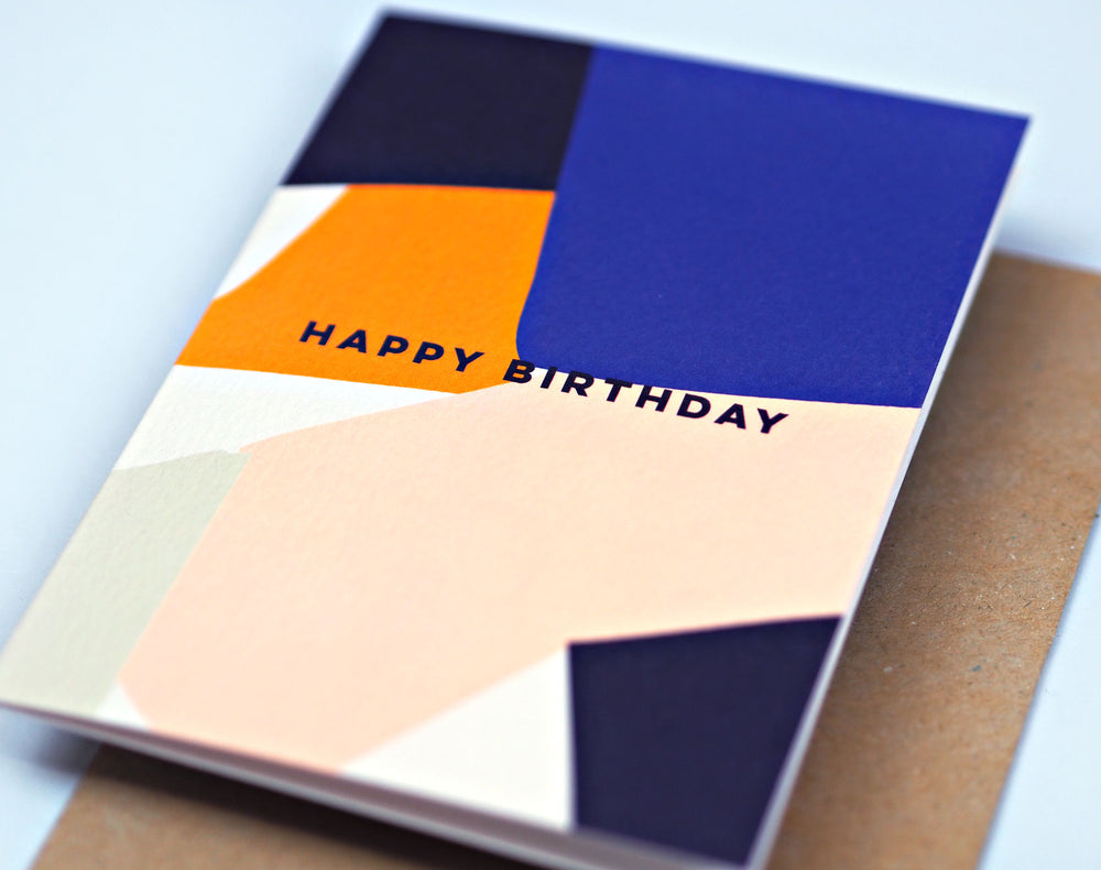 Happy Birthday Card - Overlay Shapes