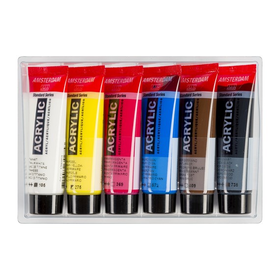 General Acrylic Paint Set - 6 x 20ml