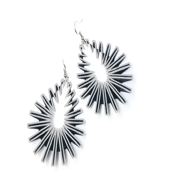 Drop Earrings - White