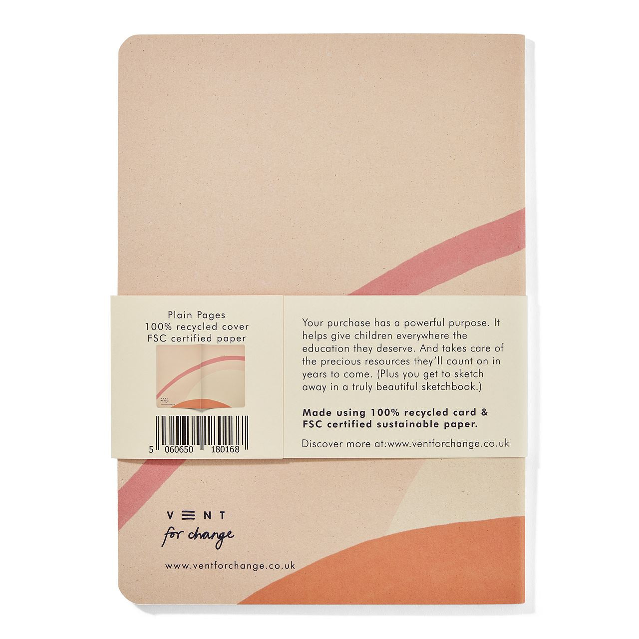 Recycled & Sustainable A5 Notebook - Ideas Cream