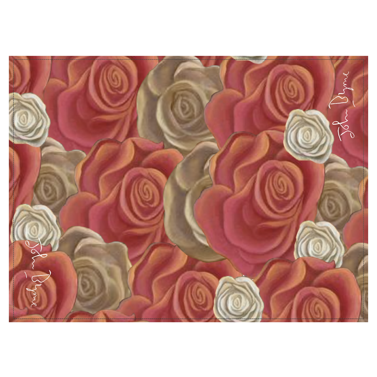 John Byrne: Roses Viscose Scarf