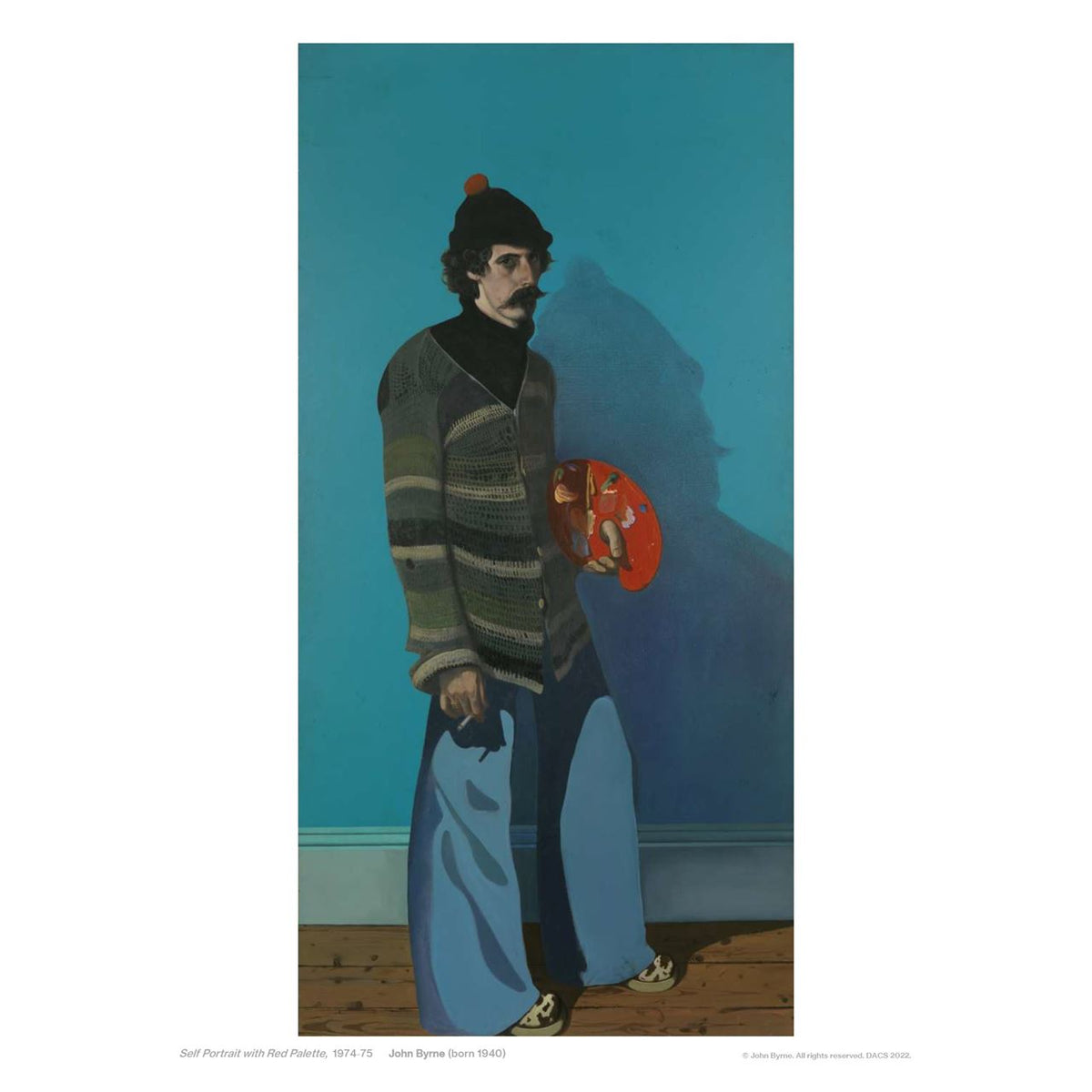 John Byrne: Self Portrait with Red Palette Print