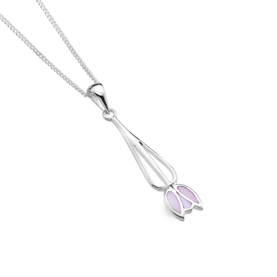 Mackintosh Silver & Pink MOP Tulip Pendant