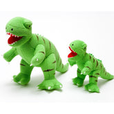 Knitted T Rex Soft Toy - Green