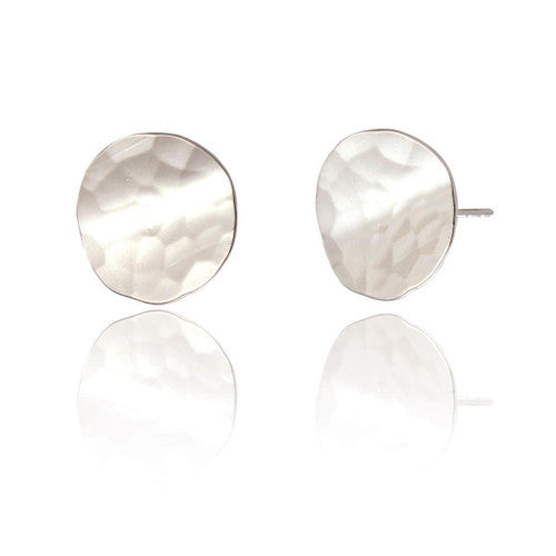 Dottie Silver Hammered Effect Earrings