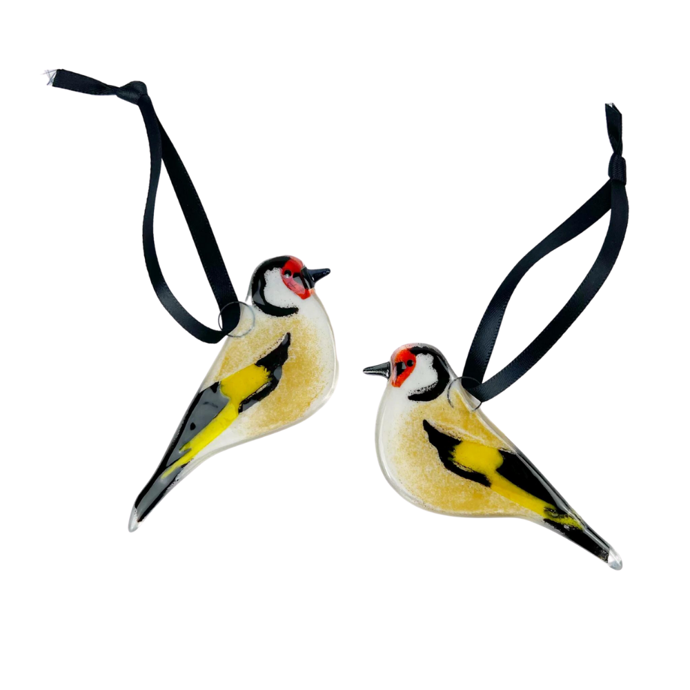 Goldfinch Glass Decoration