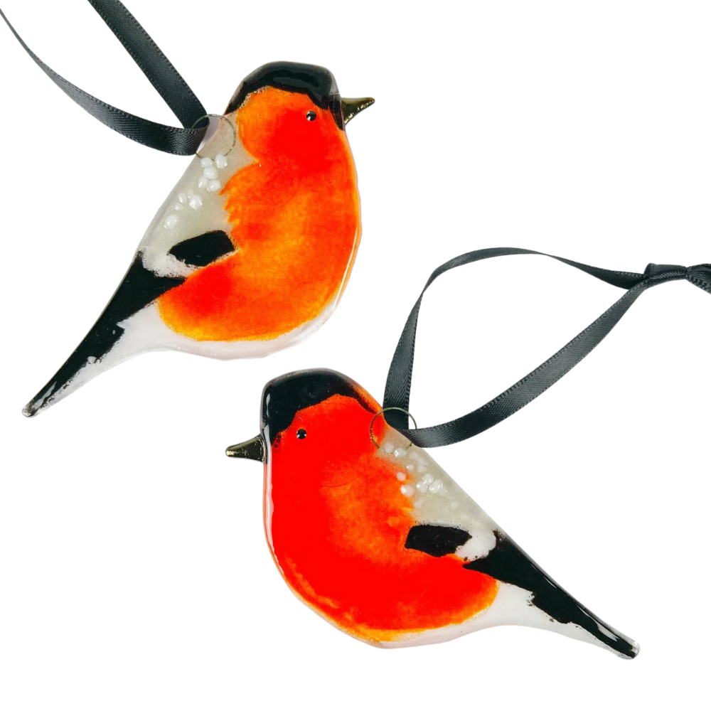 Bullfinch Glass Decoration