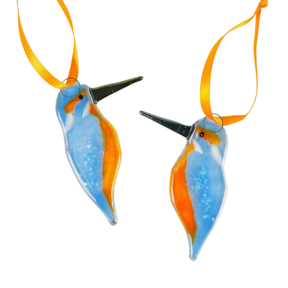 Kingfisher Glass Decoration