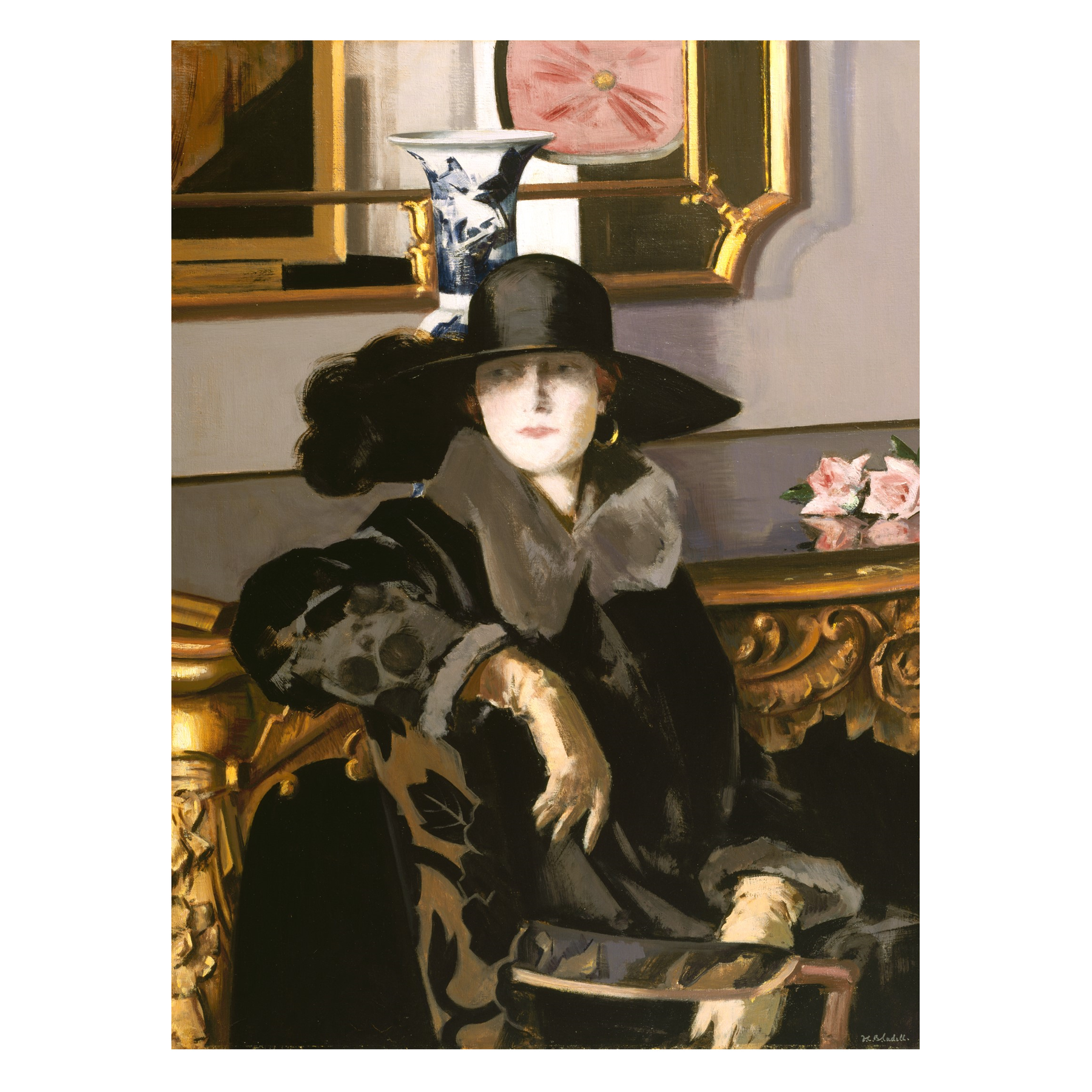 Francis C.B Cadel: Lady In Black Large Print